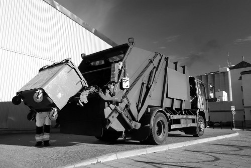 Commercial waste removal truck in Ruislip